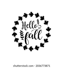 Fall quote lettering design vector