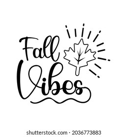 Fall quote lettering design vector