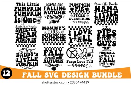 Fall Retro SVG Design Bundle