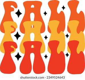 fall retro svg design and eps file