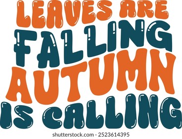 Fall Retro Typography Vector Design