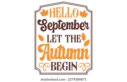 Fall Round T-Shirt Design vector File.