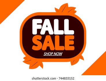 Fall Sale, banner design template, Autumn offer, vector illustration