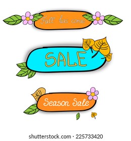 Fall sale banner set