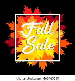 Fall sale design. Lettering. 