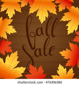 Fall sale illustration design, can be used as a greeting card, massage card, poster,
