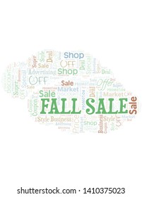 Fall Sale Word Cloud. Wordcloud Made With Text.