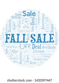 Fall Sale Word Cloud. Wordcloud Made With Text.