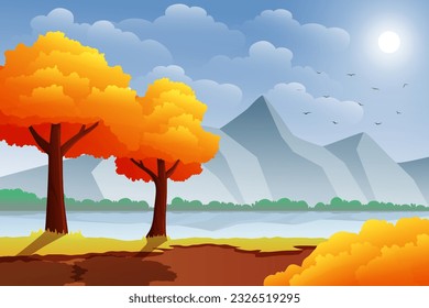 Ilustración de diseño plano de escena de caída
