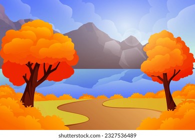 Ilustración de diseño plano de escena de caída