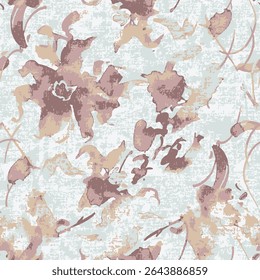 Fall seamless pattern with autumn leaves,  trendy style. Maple, oak and rowan leaf background for fabric, wallpaper or gift wrapping vector print  illustration