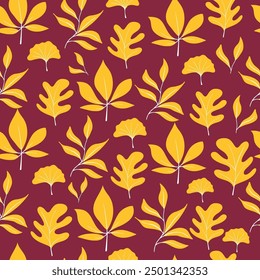 Motif d'automne harmonieux sur fond de feuilles, motif d'automne Feuillage Fond d'écran de la forêt de Thanksgiving