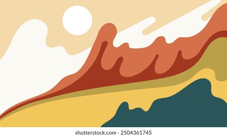 fall season, autumn, leaves, for background banner, web, abstract, poster, design flat
