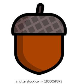 Fall season element. Acorn vector illustration good for decoration, ornament