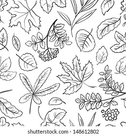 Fall season seamless pattern