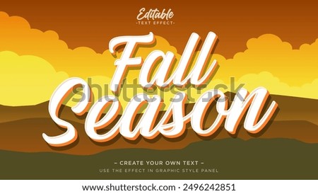 Fall season text effect, Editable text effect