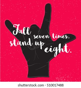 Fall Seven Times Stand Up Eight Images Stock Photos Vectors Shutterstock