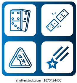 fall simple icons set. Contains such icons as Dominoes, Falling rocks, Shooting star, can be used for web, mobile and logo
