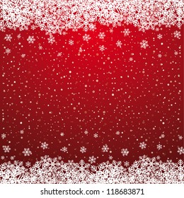 fall snowflake snow stars red white background