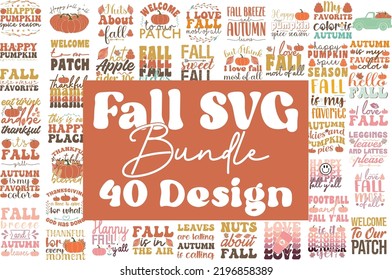 Fall SVG Bundle, Fall And Autumn SVG Bundle, Fall And Autumn quotes, typography for t shirt, poster, sticker and card svg