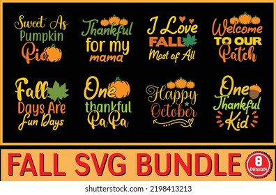 Fall Svg Bundle Design File