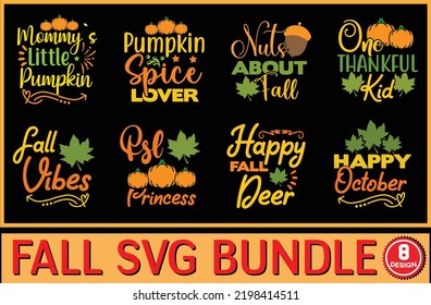 Fall svg bundle design file