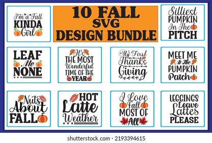 Fall svg design bundle, vector file.