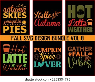 Paquete de diseño de otoño Svg Vol 8,Diseño de conjunto de otoño,Signo de caída, Svg de otoño, Thankding Svg,Archivos Svg para el cricut, Archivo de corte,Svg de paquete de otoño,Svg de paquete de calabaza, Svg de paquete de calabaza