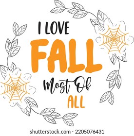 Fall SVG T-shirt Design For Print