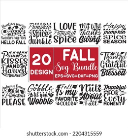 Fall Svg T-shirt Design And Vector File.
