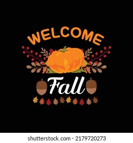 Fall t shirt design vector