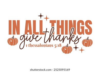 Fall And Thanksgiving, Christian EPS T-shirt Design