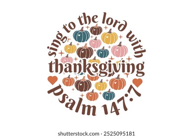Fall And Thanksgiving, Christian EPS T-shirt Design