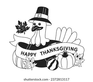 Fall thanksgiving pilgrim turkey