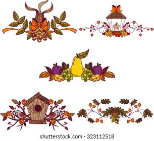 Fall Time Colorful Borders Collection