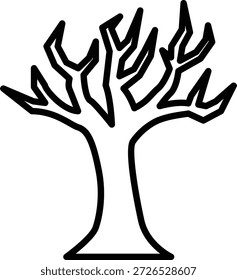 adesivo simples da árvore de outono com estilo moderno