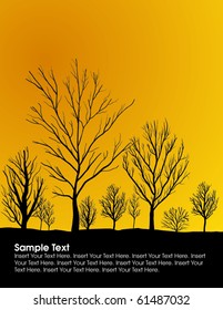 Fall Tree Vector with Text