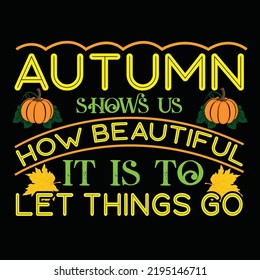 Fall t-shirt design vector template