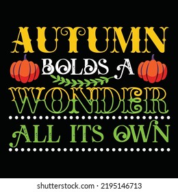 Fall t-shirt design vector template