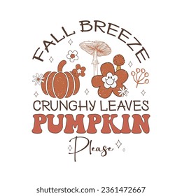 Fall t-shirt, Retro fall t-shirt design, Pumpkin spice, sublimation , Fall tshirt vector