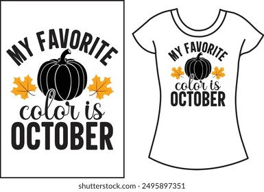 Fall Typography T shirt design.