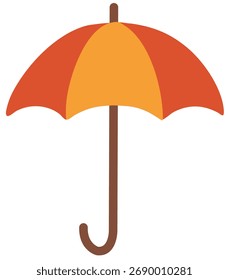 Fall umbrella symbolizing cozy rainy season in autumn style