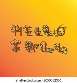 Fall vector, autumn leaves illustration