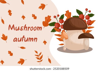 Fall vector elements set. Cozy fall stickers. Leaves, pumpkins, fall clothes, umbrella, hedgehog, tea. The inscription hello fall. White isolated background. Illustration in the hand drawn style.