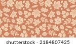 Fall vector seamless pattern for season fabric, decoration, wallpaper and wrapping paper