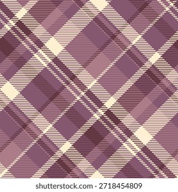 Fall vector tartan textile, copy space texture fabric background. France plaid pattern check seamless in pink and papaya whip colors palette.