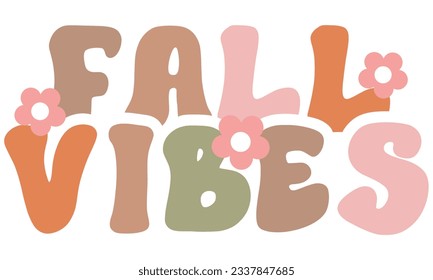 Fall Vibes Fall Autumn Retro Design svg