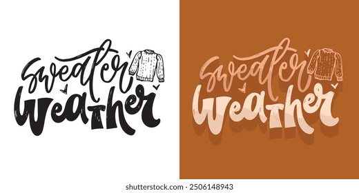 Fall vibes. Cute hand drawn doodle lettering quote. Lettering for t-shirt design, mug print, bag print, clothes fashion. 100% hand drawn vector image.