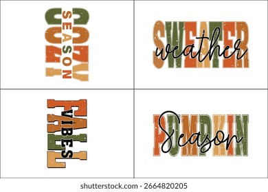 Fall Vibes EPS Bundle EPS T-shirt Design