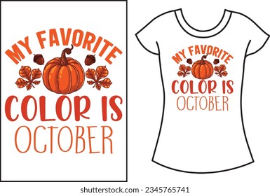 Fall vibes pumpkin SVG t shirt, Autumn leaves vector design.